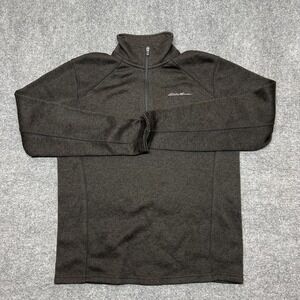 Eddie Bauer Pullover Mens Medium Fleece 1/4 Zip Mock Neck Long Sleeve